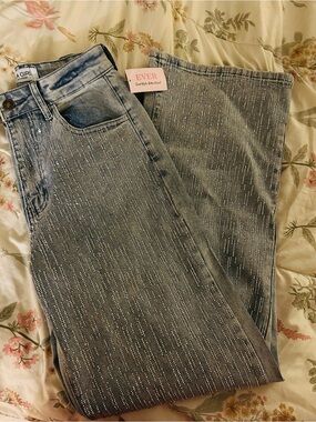 La girl embellished jeans straight leg sz 5